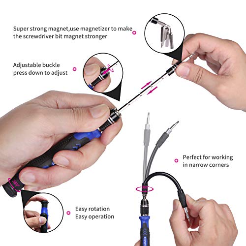Precision Screwdriver Set, 140 In 1 Computer Repair Kit With 120 Screwdriver Bits, Electronics Tool Kit With Magnetic Repair Tool, Compatible For Laptop, Pc, Iphone, Macbook, Xbox, Game Console Repair #TOP2