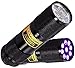 Bright Eyes 2-Pack - Best Black Light - Top UV Pet Urine Stain Detector - Head Lice or Bed Bug Revealer (Aluminum, 9 LED)