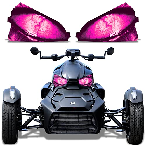 AMR Racing Roadster Headlight Eye Graphics Decal Cover Compatible with Can-Am Ryker 2019-2022 - Corrupt Pink
