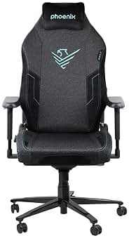 Phoenix Technologies - Silla Gaming Phoenix Monarch | Diseño Ergonómico | Confort Óptimo para Gamers y Profesionales | Material Resistente, Poliuretano, Tela, Talla R