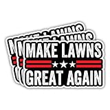 SODAVA (3Pcs, 3'x4') Make Lawns Great Again Sticker, Funny Lawn Care Vinyl Decal...