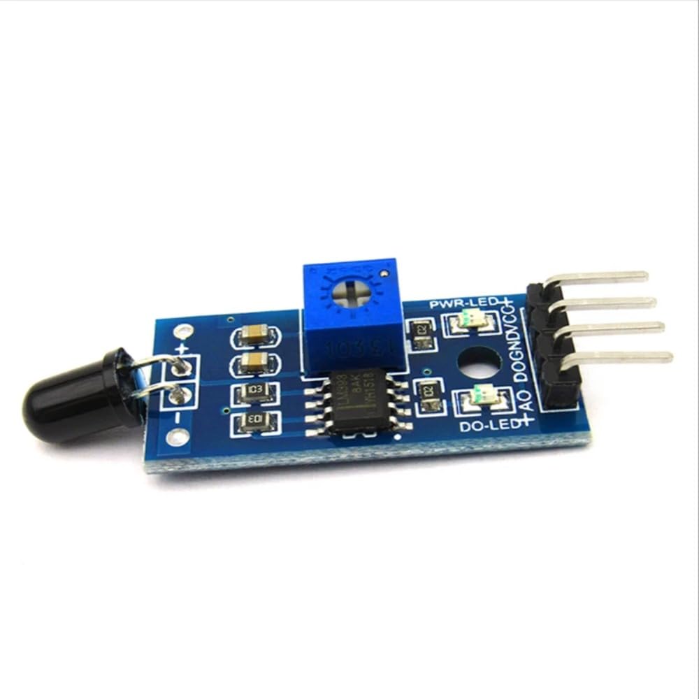 V TELESKY 10PCS Flame Sensor Module Fire Source Detection Module Infrared Receiver Module (4-Wire System)