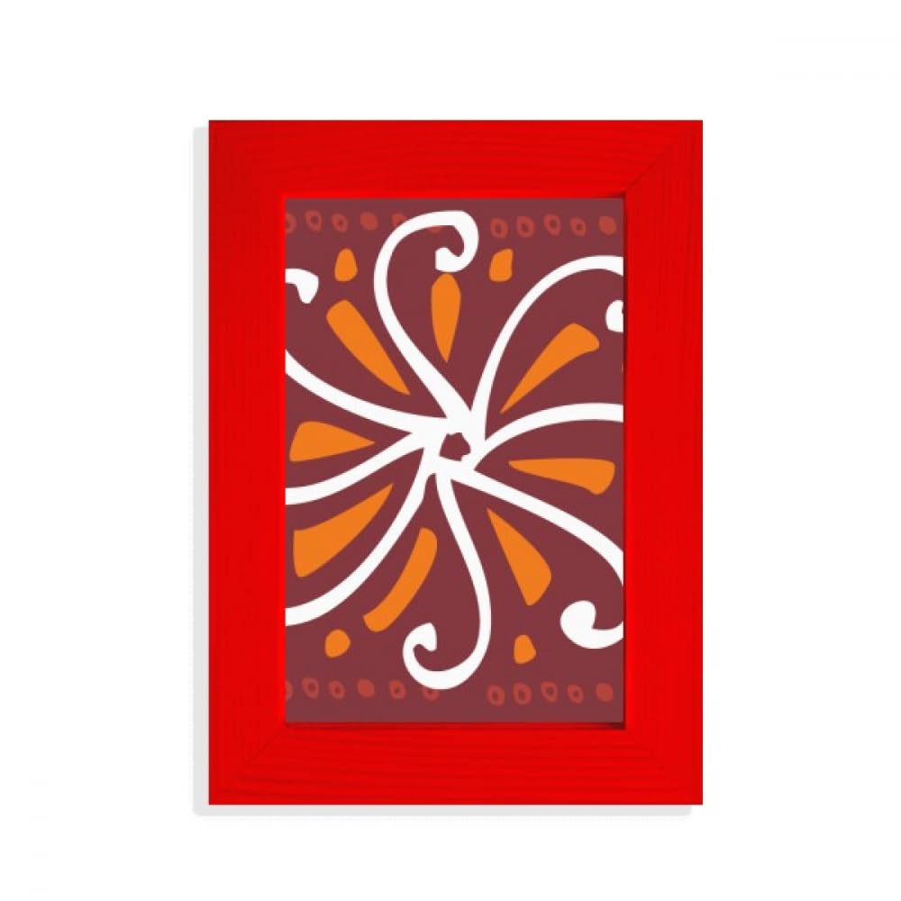 Cadre photo rouge totem chrysanthème mexicain marron idée cadeau déco