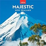 Majestic New Zealand | 2026 12 x 24 Inch (Hanging) Monthly Square Wall Calendar | Plastic-Free | BrownTrout | Travel Scenic Oceania Photography