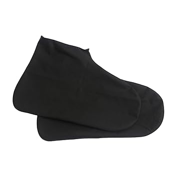 UJEAVETTE Waterproof Rubber Shoe Protectors Latex Shoe Covers for Cycling Garden Women Black Medium