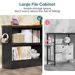 Bestiersmalllshapeddeskwithledlights42reversiblecomputerdeskwithopenstoragecabinetmonitorstandcornerdeskwithsidestoragebagforhomeofficebedroomrusticbrown Urban Country Home Decor Bestier small l shaped desk with led lights 42 reversible computer desk with open storage cabinet monitor stand corner desk with side storage bag for home office bedroom rustic brown urban country home decor