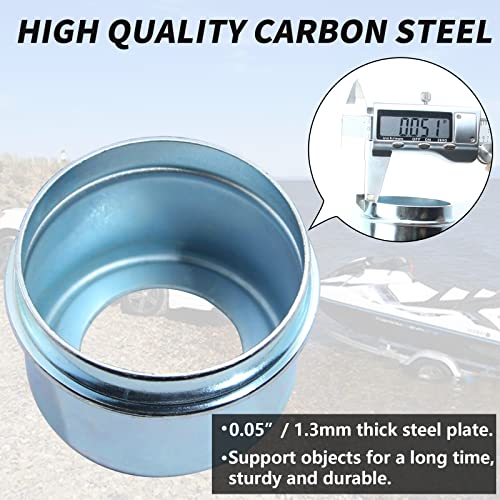 image for iBroPrat 2pcs Trailer Axle Dust Cap Cup Grease Cover 2.72