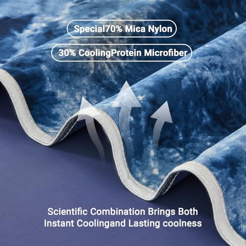 Image of Cooling Blanket for Hot Sleepers Throw Size 50 inchx70 inch, Summer Ice Cold Blanket Absorbs Heat to Keep Body Cool for Night Sweats, Lightweight Breathable Cold Blankets for Sleeping Bed & Sofa