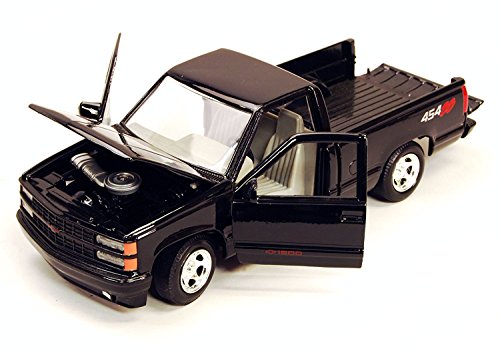 1992 Chevrolet Pickup SS 454 Negro Modelo 1:24 Motormax