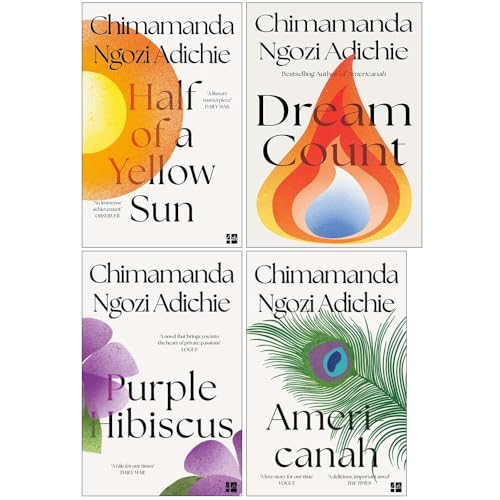 Chimamanda Ngozi Adichie 4 Books Collection Set (Half of a Yellow...