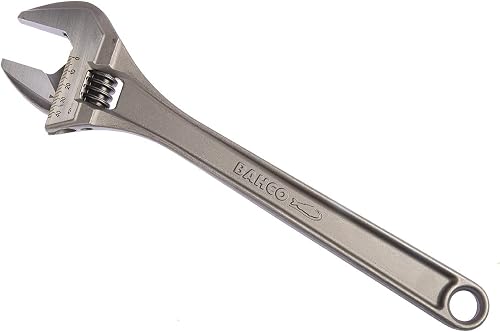 8074 IP "Black-Finished" Adjustable Wrench in Industrial Pack, Grey, 15-Inch, 44 mm