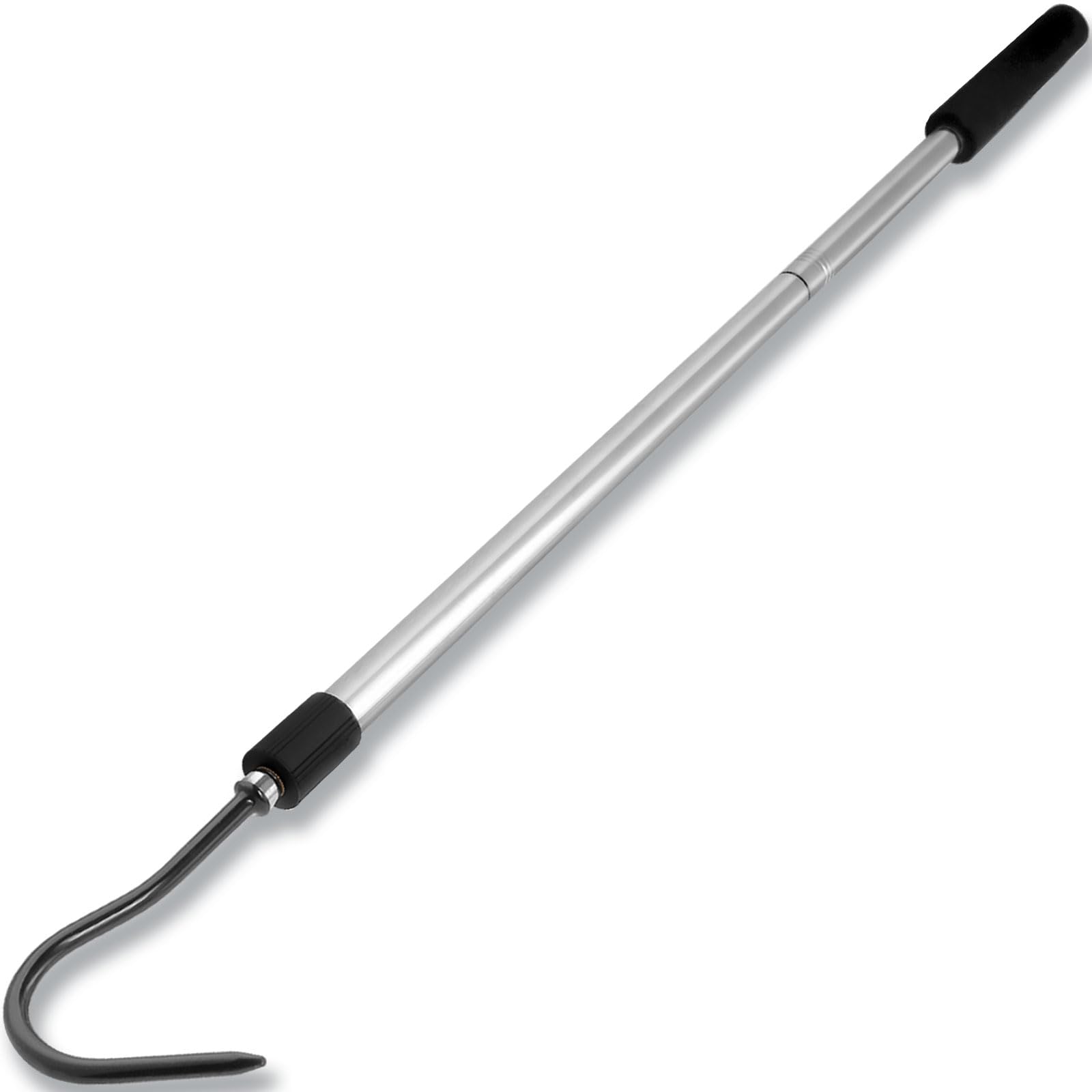 Snake Hook, 35"-65" Reptile Snake Hook Heavy Duty Long for Ball Python Rattlesnakes Rattle Copperhead Removal with Sponge Grip and Stainless Steel Rubber Tip Hook