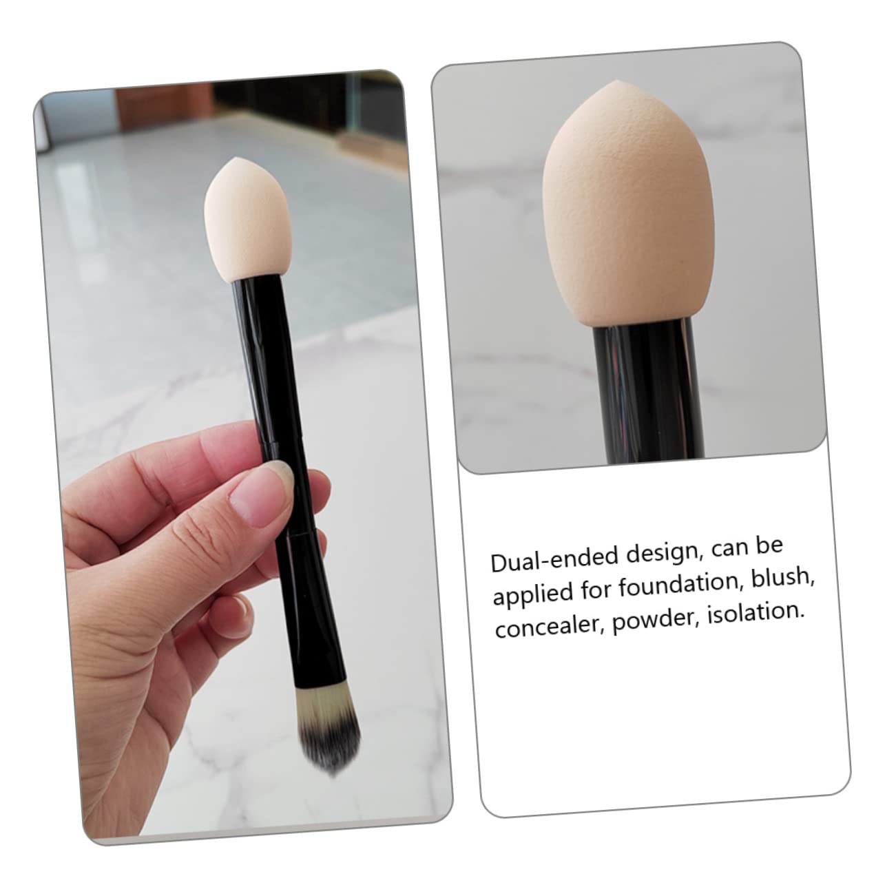 IWOWHERO 2pcs Makeup Brush Set Foundation Concealer Powder Liquid Foundation Brush Perfect Present