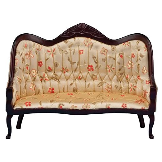 Victorian Style Dollhouse Sofa in Mahogany