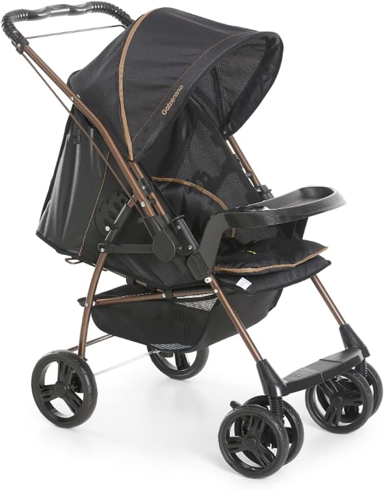 Carrinho de Bebê Galzerano Milano Reversível III 1018 até 15Kg Preto