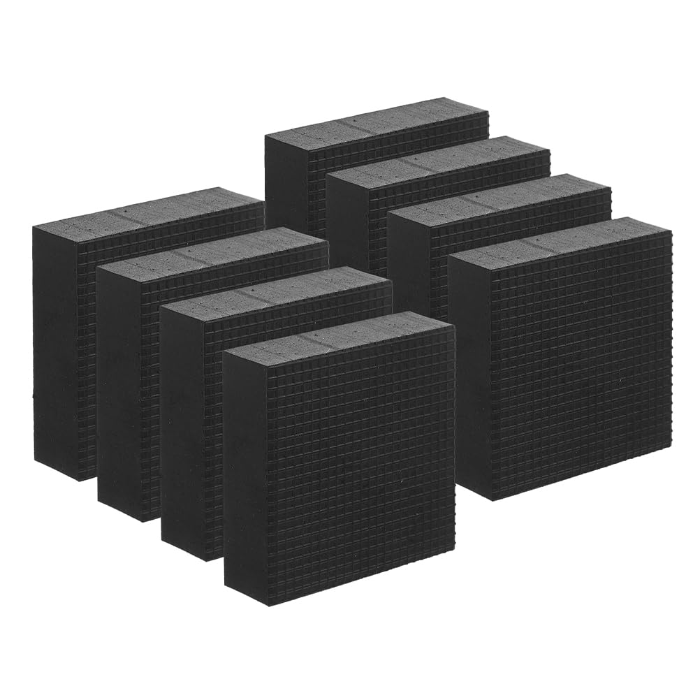 8 Stück Gummi Möbeluntersetzer zur Möbelerhöhung und Rutschfesten Stabilisierung von Couch und Schränken 50x50x20 Mm für Verschiedene Wohnbereiche