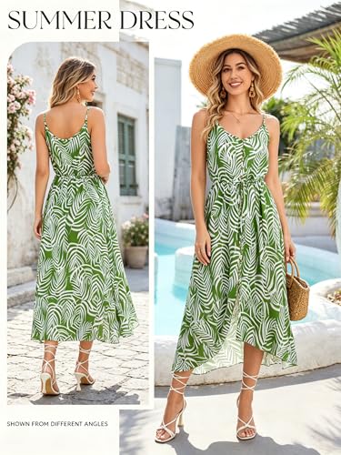 Image of BROVAVE Women's 2026 Summer Casual Boho Sundress Spaghetti Strap Midi Dress