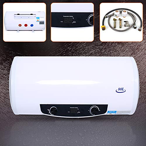 Electric Hot Water Heater, 30-75℃ Wall Mounted Quick Heating Tap Shower Water Heater Warmer With Leak-Proof Plug Ipx4 Water-Proof Level 110V 2000W For Bathroom Kitchen (80L) #TOP4