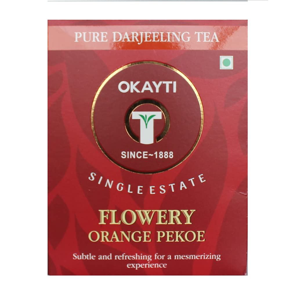Okayti Flowery Orange Pekoe Black Tea (Pack of 1) 250 Gm 100 Organic Single Estate