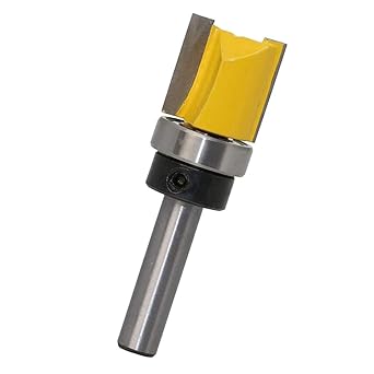 Optimuss 8mm Shank Straight Router Bit Wood Milling Cutter Slotted Trimming No.1 Three Quarter Inch 20mm