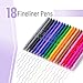 Mr. Pen- Fineliner Pens Colored, 18 Pack, Bible Journaling Pen, Ergonomic Triangular Colorful Barrels, 0.4mm Fine Liner Pens