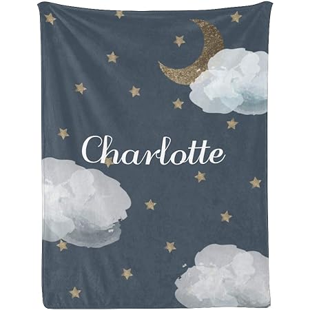 crib clouds blanket personalized