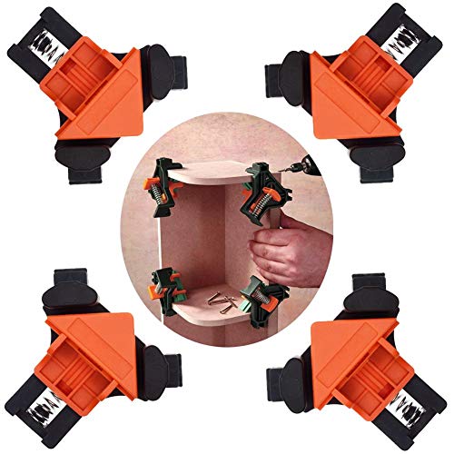 SWMIUSK 90-Degree Right-Angle Swing Corner Clamp with Adjustable Clamping Capacity