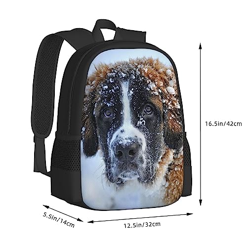 Saint Bernard Dog Backpack Lightweight College Business Multi-Function Travel Casual Bag2
