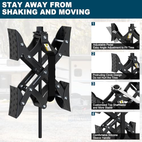 Image of RV X Chocks Wheel Stabilizer for Travel Trailers, RV X-Shaped Wheel Chocks