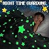 4 Pcs Glow in The Dark Throw Blanket Christmas Birthday Gifts for Kids, Flannel Fleece Soft Warm Cozy Kid Throw Blanket for Boys Girls, 47 x 59 Inch #4