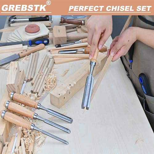 GREBSTK 4pcs Semicircle Chisel Set Carpenter Gouge Chrome Vanadium Steel Semi-Circular Cr-V Woodworking Carving Chisels - Image 4