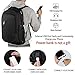 YOREPEK Slim Laptop Backpack, Anti Theft Backpack with USB Charging Port, Travel Durable College Daypack, Water Resistant Business Bag Fit 15.6 inch Laptops, Nice gift for Men Women, Black