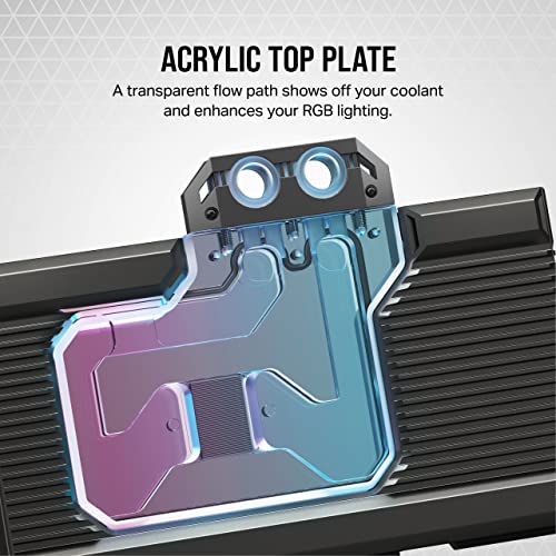 Image of Corsair Hydro X Series XG7 RGB 4090 Founders Edition GPU Water Block - for NVIDIA GeForce RTX 4090 FE - CNC Nickel-Platted Copper, 50 Cooling Fins, Included Backplate & ARGB Adapater Cable - Black
