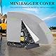 Baggerabdeckung,Minibagger Abdeckplane für Minibagger 800-1600kg,Wasserdicht 420D Oxford-Gewebe mit Reißverschluss Reflektierenden Streifen Elastischer Saum,Regen Schnee Staub Laub UV-Schutz (Silber)