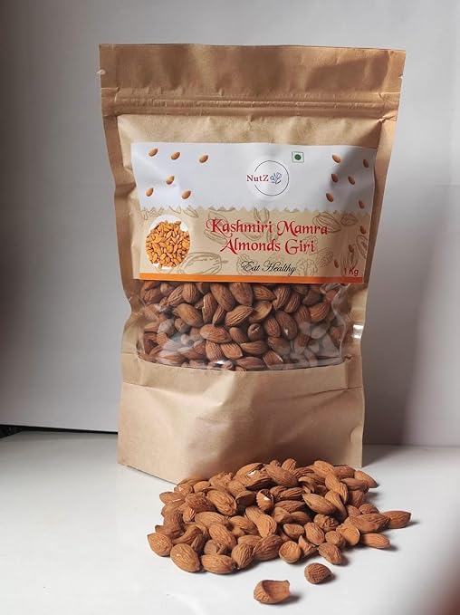 NutZ Kashmiri Mamra Almonds (Badam)(1Kg) 100 Natural & Organic