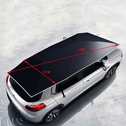 Semi-Automatic Carport Car Umbrella Tent, Car Cover Car Tent 4.2M Semi Automatic, Universal Manual Carport Canopy Sun Shade, Sunproof Car Canopy Cover, Automobile Protection Car Umbrella for – Bild 3