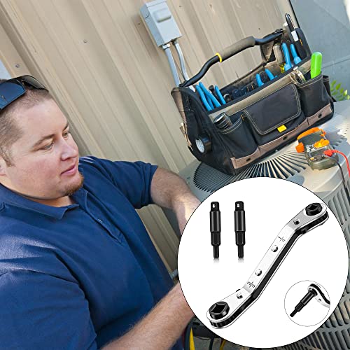 Ferramentas de chave de serviço Hvac: Chave catraca de válvula de ar condicionado de 3/16