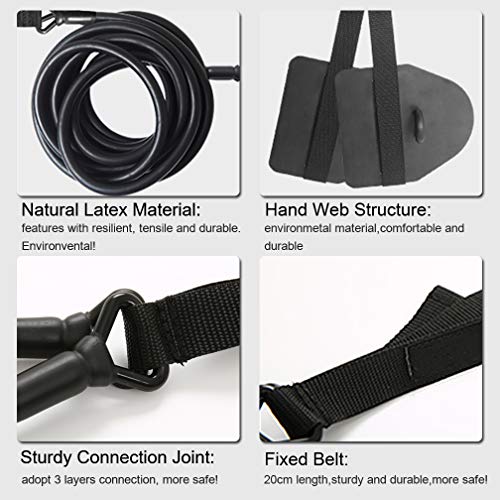 KIKIGOAL Swimming Arm Strength Trainer Swim Paddle Fins Professional Freestyle Swimming Arm Trainer Elastic Band for Swimming Training (Heavy Weight 80IBS) - Thumbnail 7