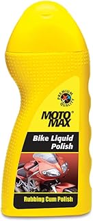Motomax Bike Liquid Polish 100 ml |Removes tough stains, High Gloss & Shine on painted metal and plastic surfaces | Comes with a sponge for easy application on bike, motorbikes motorcycle