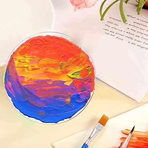Image of 10 Pieces Clear Circle Acrylic Sheet, 1 /8 inch Thickness, 3.5 Inch Plexiglass Circle Acrylic Disc Transparent Round Acrylic Blank Sign for Name Cards, Cricut Cutting, Painting and DIY Projects