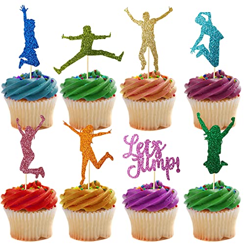 Mulukaya 48Pcs Let's Jump Themed Cupcake Toppers Cake Picks for ...