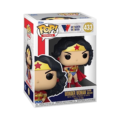 Funko Pop! Heroes: Ww 80Th-Wonder Woman - (Classic With Cape) - Dc Comics - Figura De Vinilo Coleccionable - Idea De Regalo- Mercancia Oficial - Juguetes Para Niños Y Adultos - Comic Books Fans