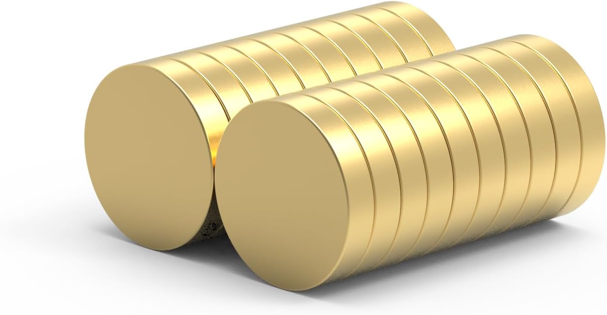 Strong Neodymium, Rare Earth Magnets for Crafts, Heavy Duty, Round, Small, 1.18x 0.12 Inch, 10 PCS,Black