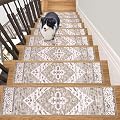 HEBE Carpet Stair Treads for Wooden Steps Indoor 4 Pack 8" X 30" Non Slip Self Adhesive Stairway Carpet Reusable Staircase Step Treads Edging Stair Rugs Runner for Kids and Pets