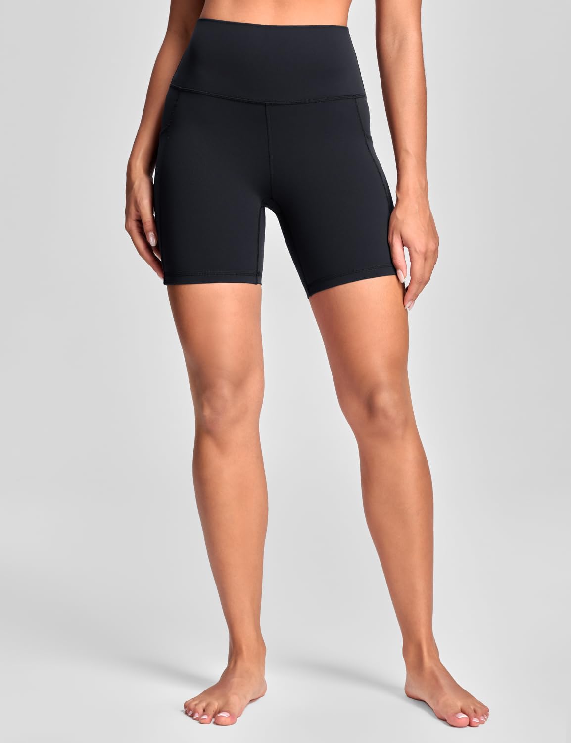 HeyNuts Workout Pro Biker Shorts with Pockets 4''/ 6'', Compression High Waisted Workout Shorts