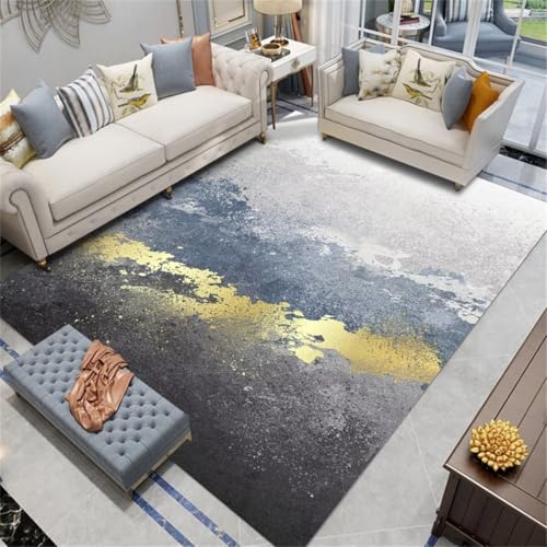 Tapis d'éveil pour bébé lavable bleu 80x200cm pour protéger le sol du salon