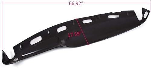 Miniatura 2 de G-PLUS Cubierta de tablero de ABS moldeada gris compatible con Dodge Ram 1500 1998-2001 (submodelo Laramie, Sport, ST, WS)Dodge Ram 25003500 Base