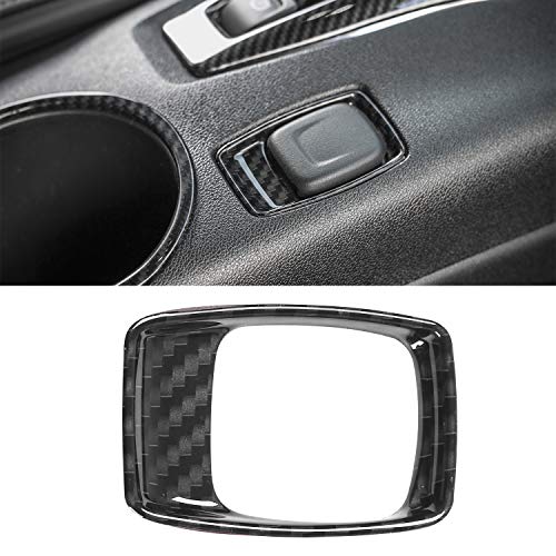 CheroCar for Camaro Interior Accessories Carbon Fiber Grain Cigarette Lighter Decoraiton Cover Trim for Chevrolet Camaro 2017-2021â€¦