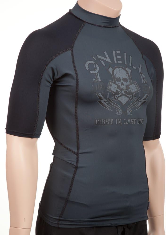 O'Neill Skins Graphic Rashguard - Graphite/Black (XX-Large)