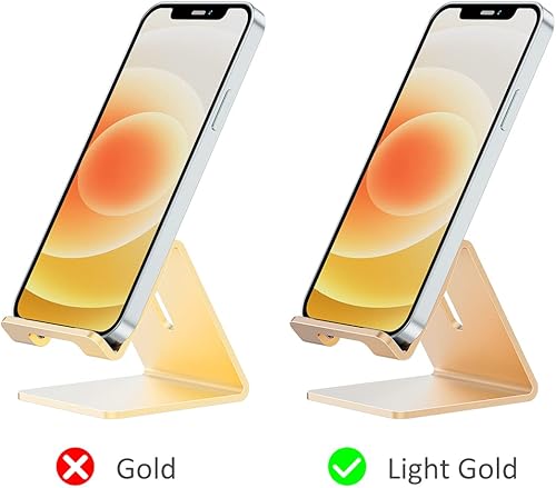 Miniatura 4 de Urmust Soporte de escritorio para teléfono celular, soporte de aluminio para iPhone 14 13 12 11 Pro Xs Max Xr X 8 7 6 6s Plus 5 5s 5c, decoración de